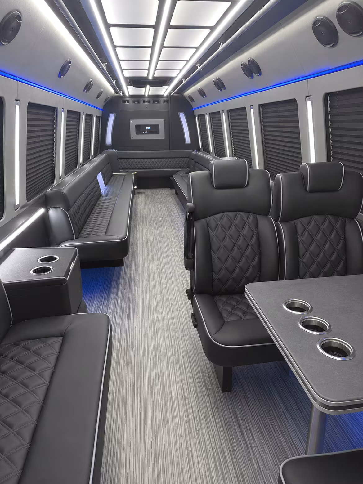 sioux city 25 passenger party bus inside