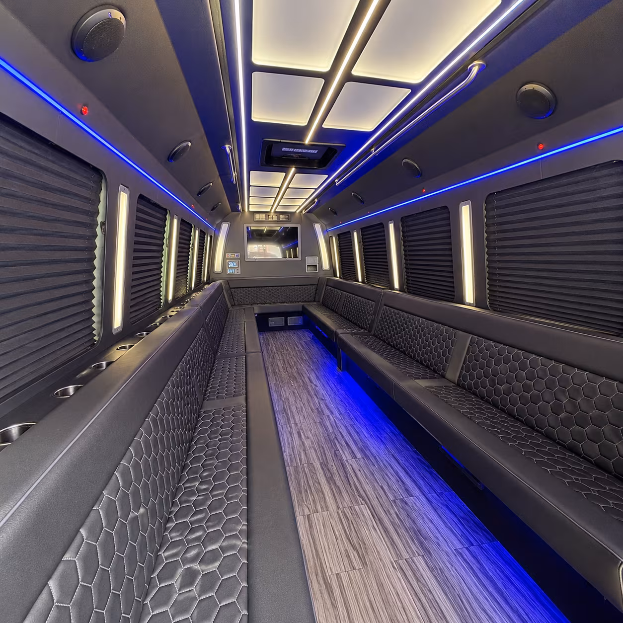sioux city 30 passenger party bus interior
