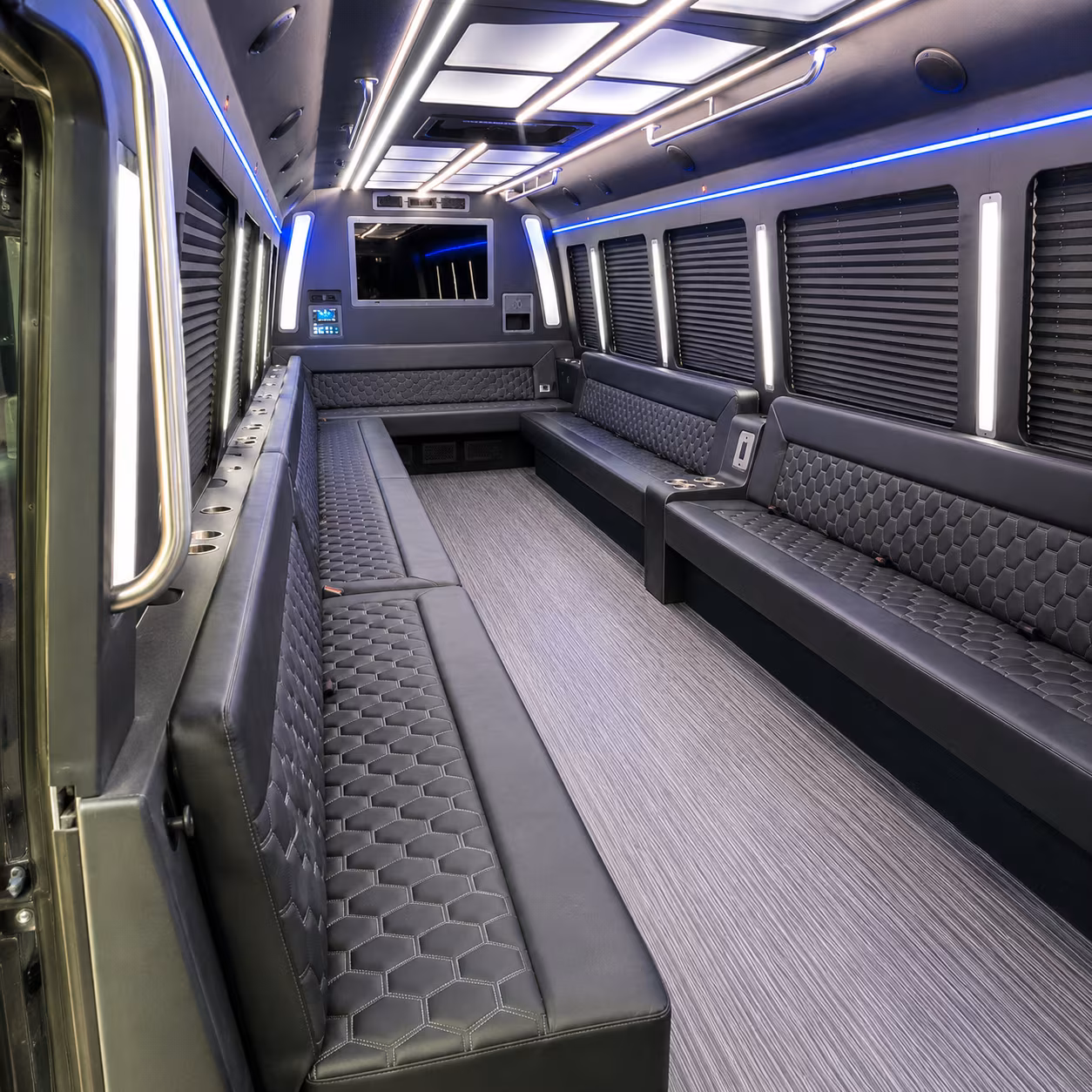 sioux city 40 passenger party bus interior